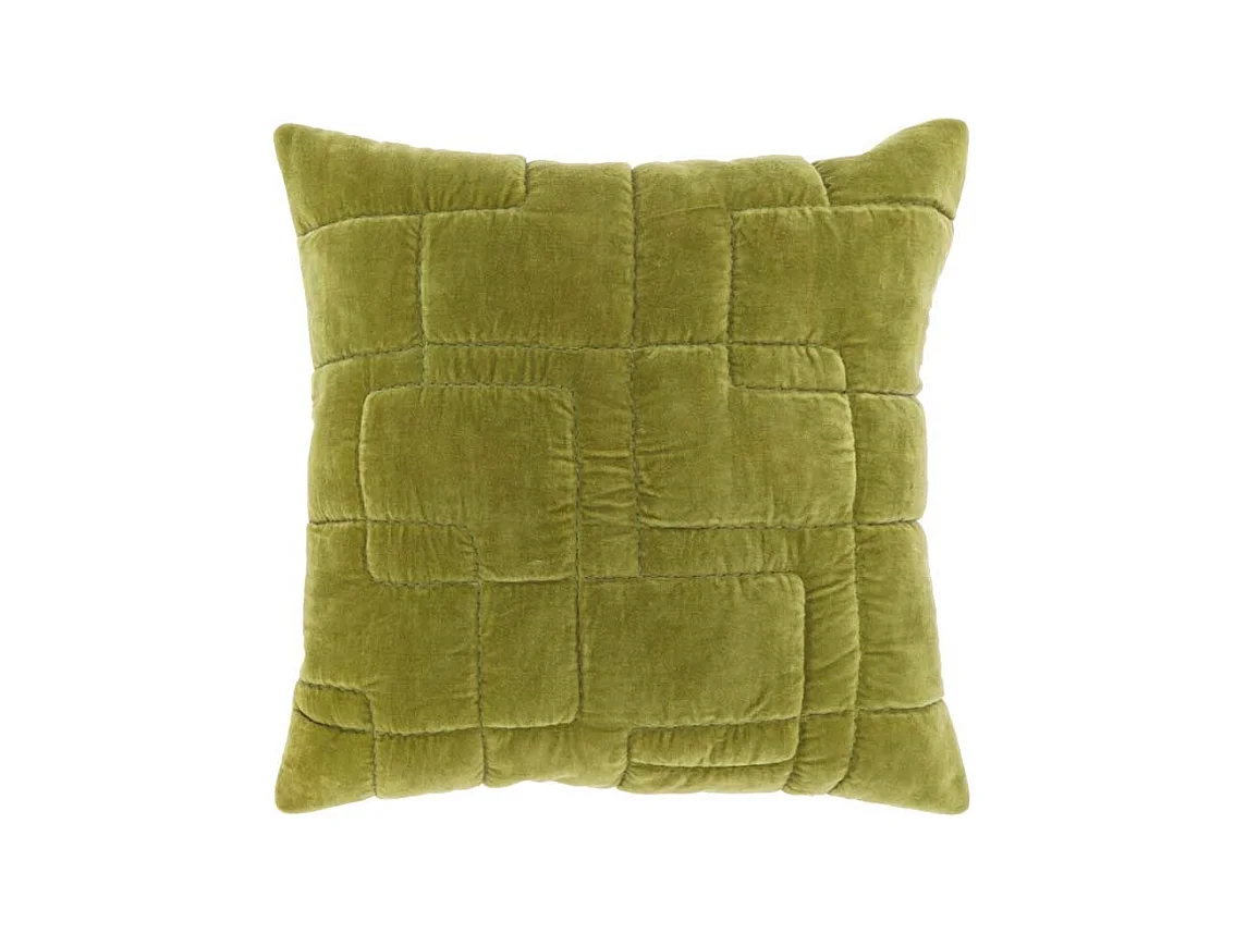 Coussin Nika 45x45cm Vert Mousse