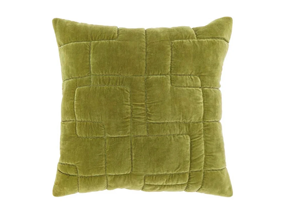 Coussin Nika 45x45cm Vert Mousse