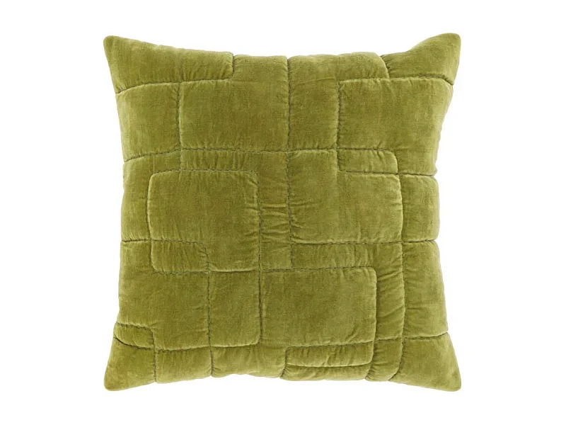 Coussin Nika 45x45cm Vert Mousse