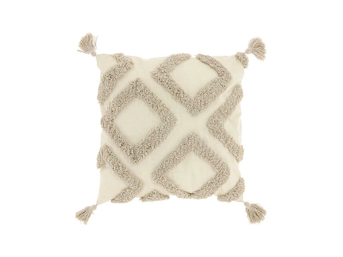 Coussin Cruz - 45x45cm - Gris Château