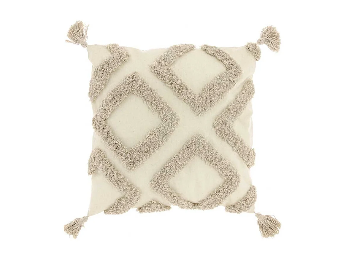 Coussin Cruz - 45x45cm - Gris Château