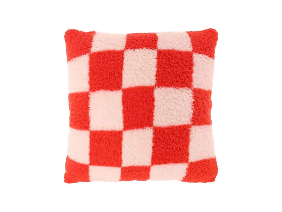 Coussin décoratif Carreaux vieux rose - 53x53cm