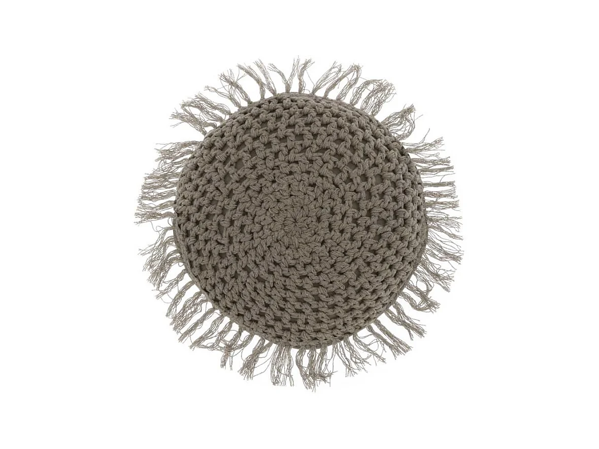 Coussin Tufo 45cm Ø Château Gris