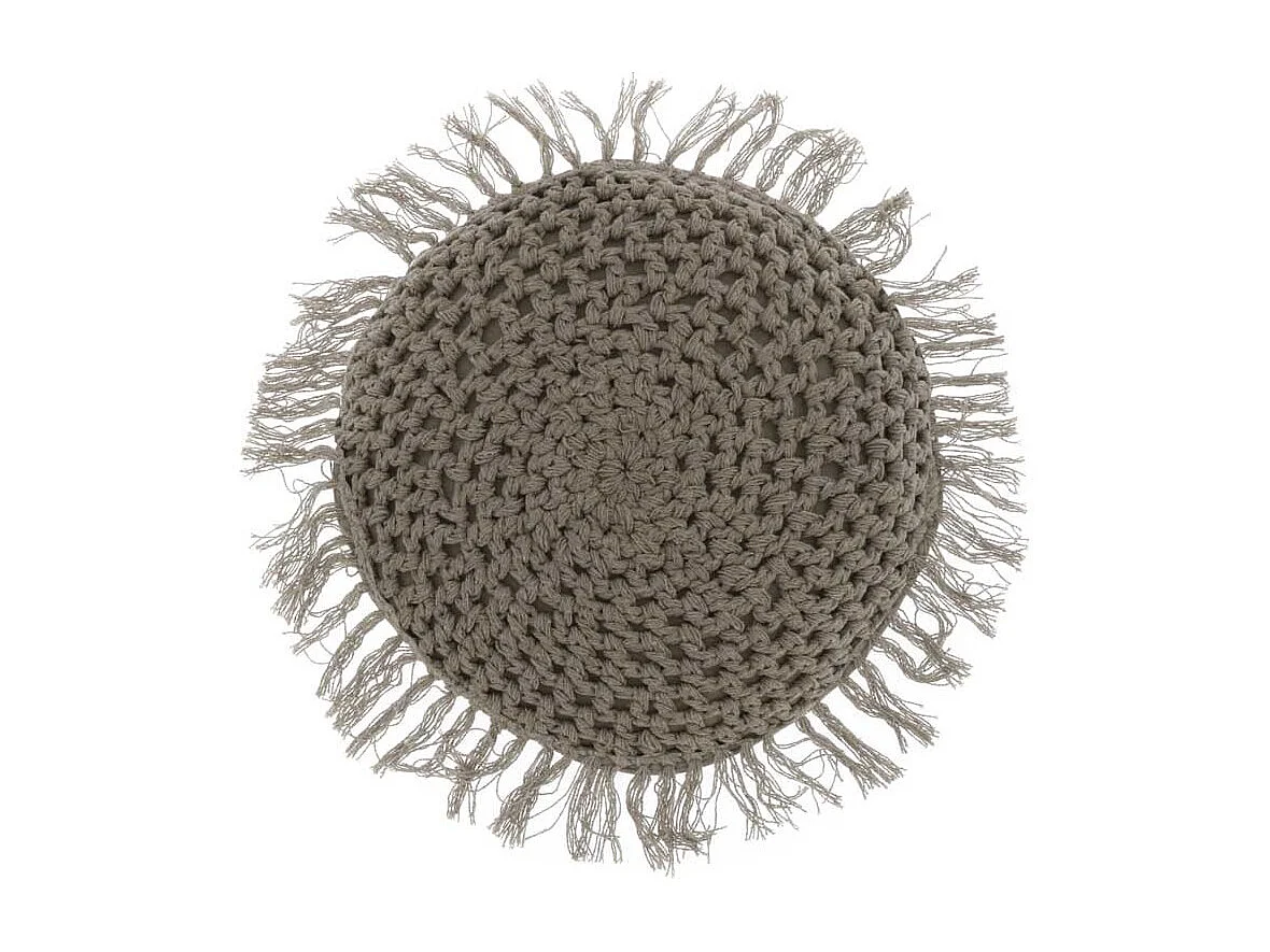 Coussin Tufo 45cm Ø Château Gris