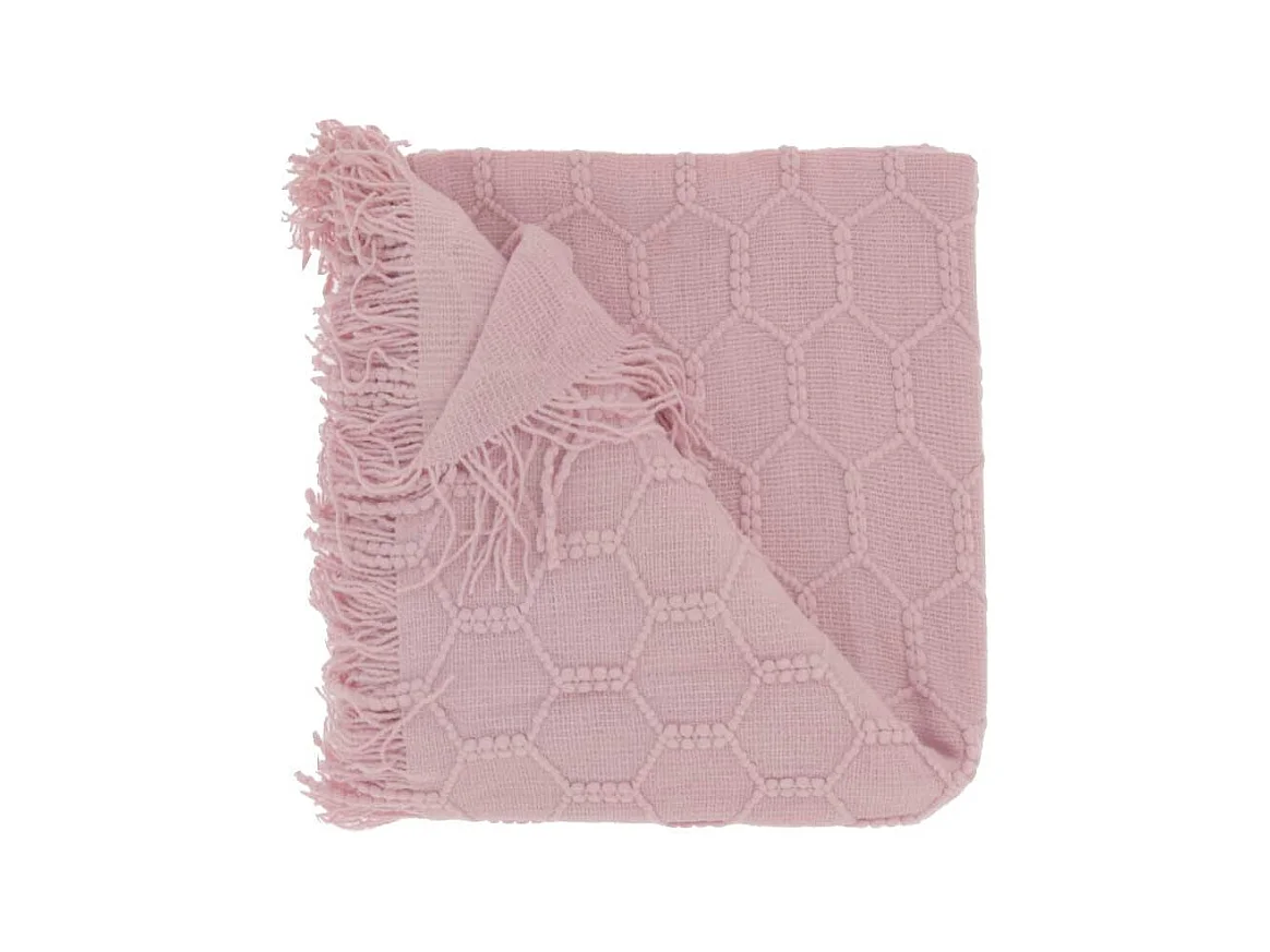 Plaid Fée - 127x152cm - Vieux Rose