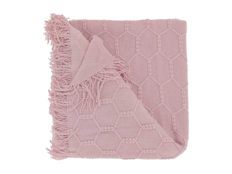 Plaid Fée - 127x152cm - Vieux Rose