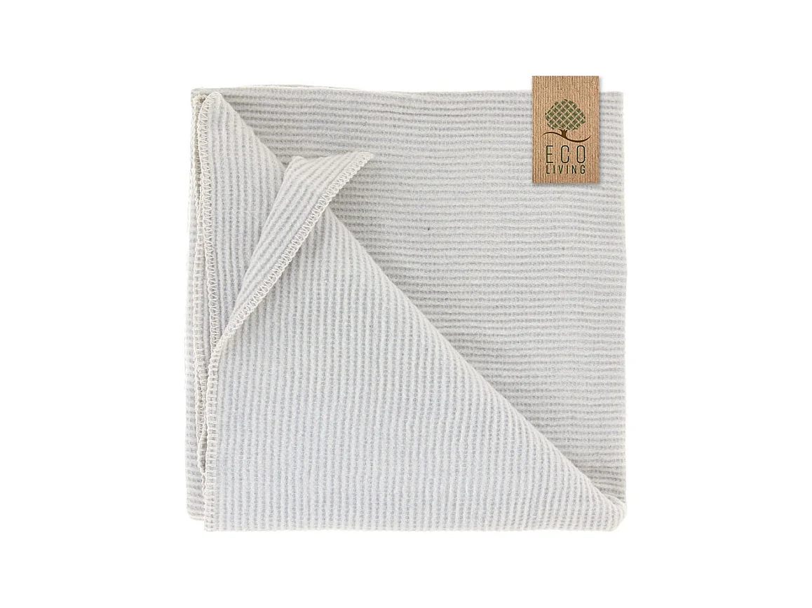 Plaid Sally ECO - 150x200cm - Blanc Tourterelle