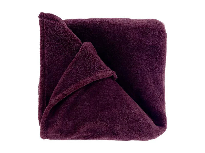 Plaid Claudi - 130x160cm - Violet foncé