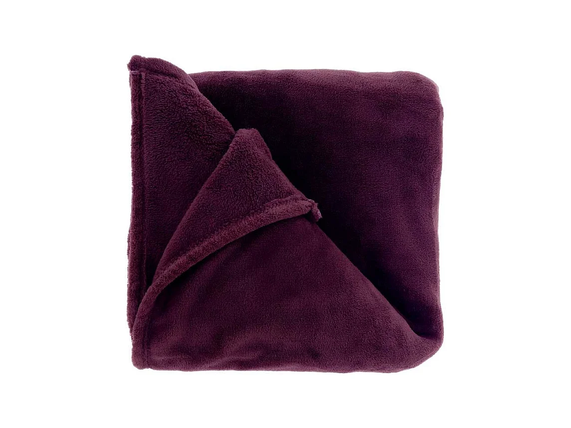Plaid Claudi - 130x160cm - Violet foncé