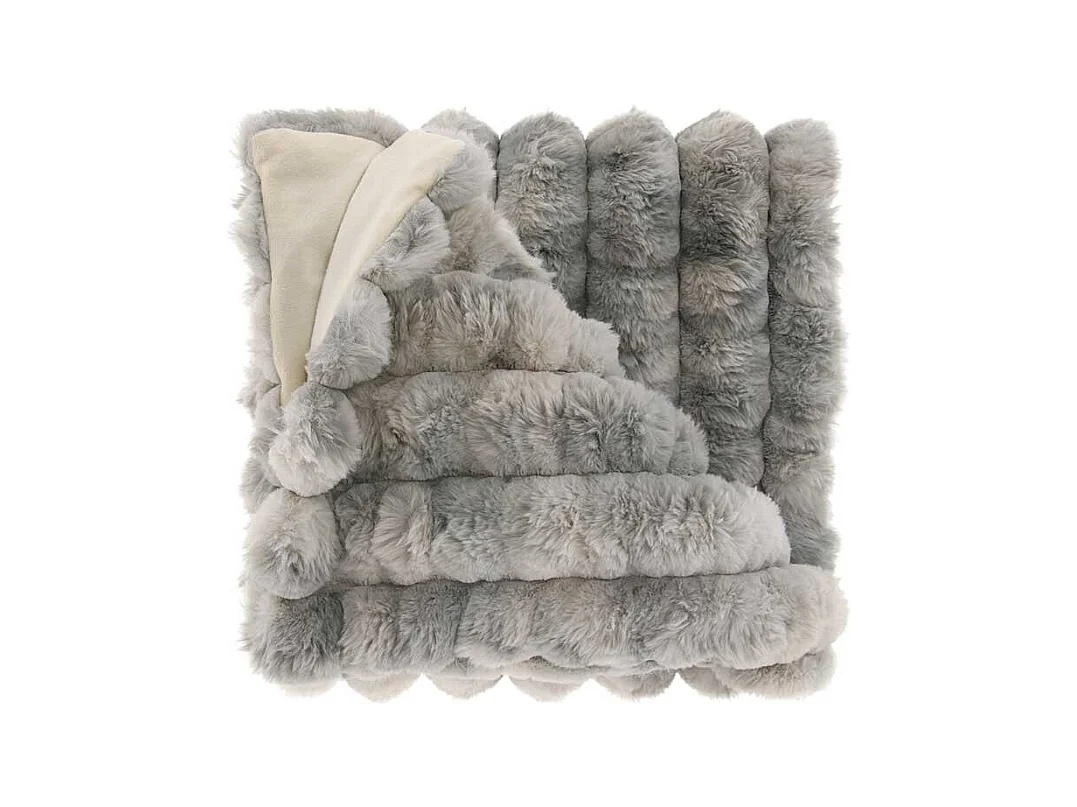 Plaid Kylian - 130x160cm - Gris Château