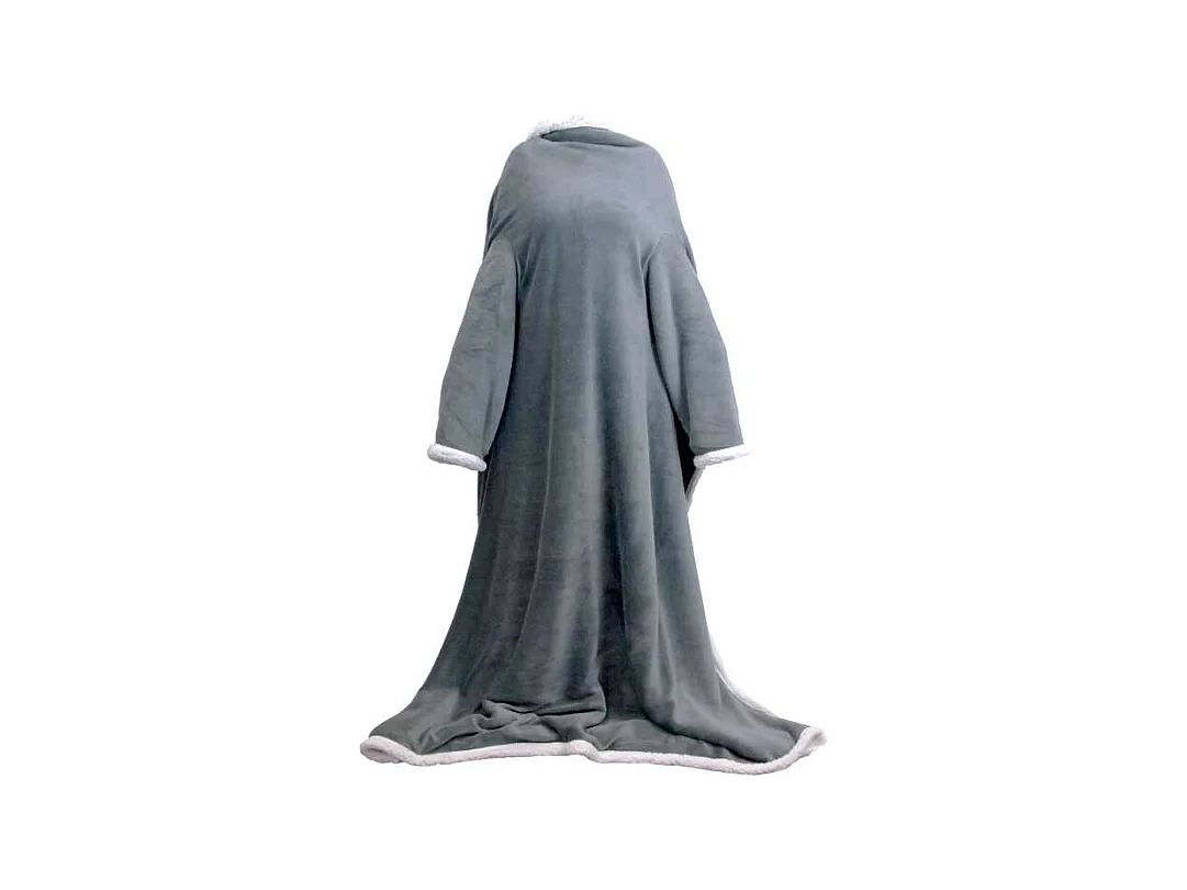 Plaid Lars à manches Gris Foncé -140x180cm