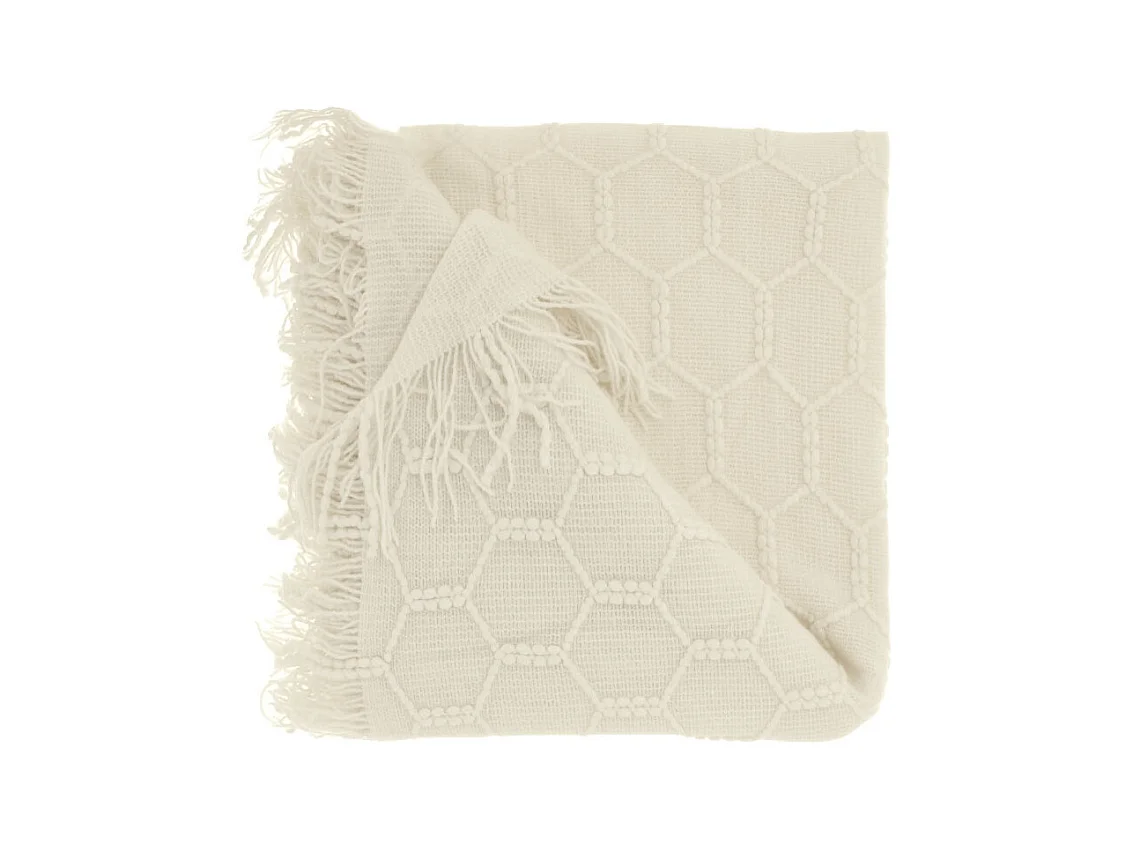 Plaid Fée - 127x152cm - Blanc Colombe