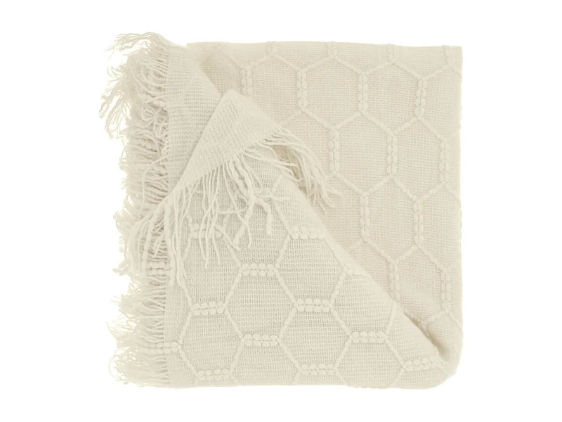 Plaid Fée - 127x152cm - Blanc Colombe