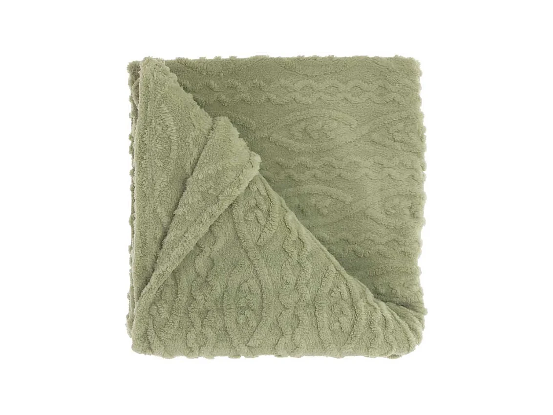 Plaid Pleun Vert Thé -150x200cm