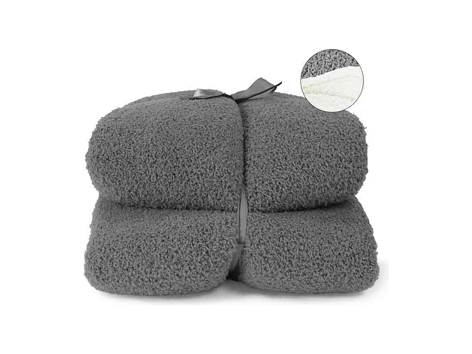 Plaid Douwe Gris Foncé -150x200cm