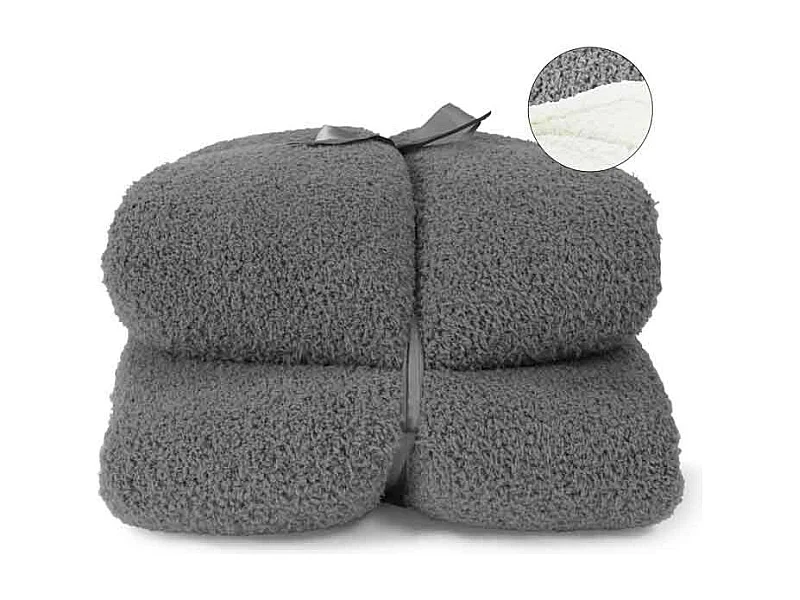 Plaid Douwe Gris Foncé -150x200cm