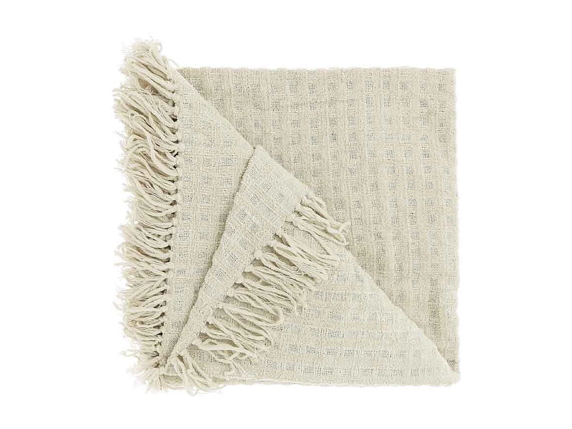 Plaid Verlin Blanc Colombe -130x180cm