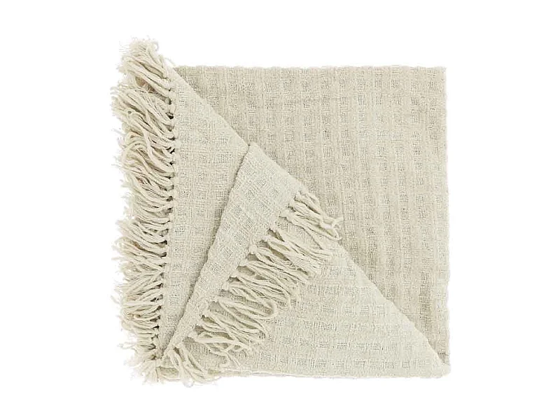 Plaid Verlin Blanc Colombe -130x180cm