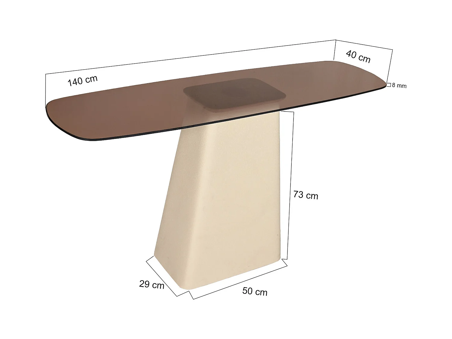 Wandtafel Mylon - 40x140x76cm