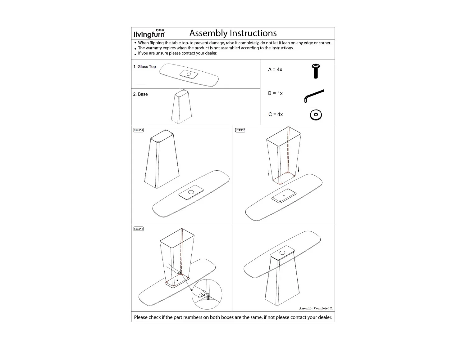 Wandtafel Mylon - 40x140x76cm