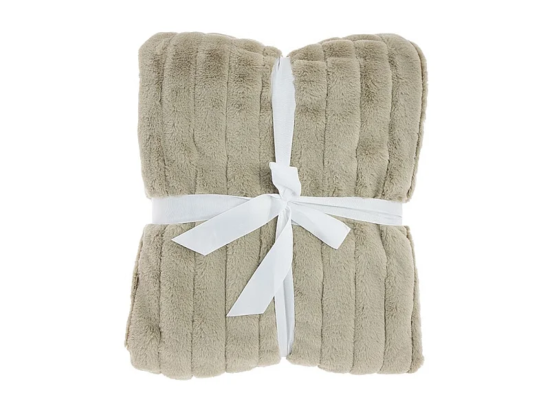 Couvre-lit côtelé taupe - 260x240cm