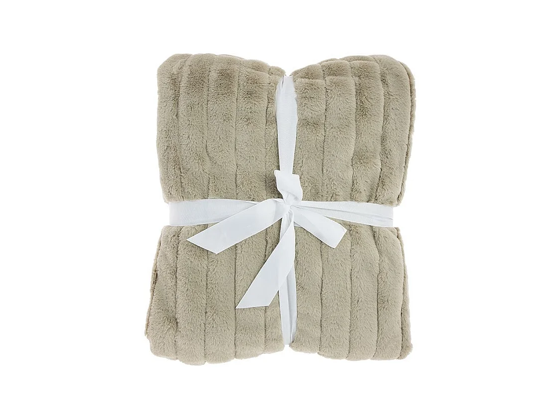 Couvre-lit côtelé taupe - 180x240cm