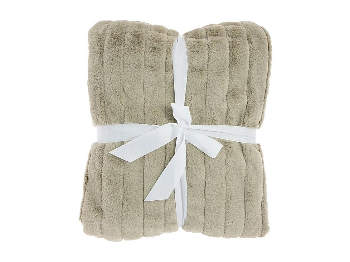 Couvre-lit côtelé taupe - 180x240cm