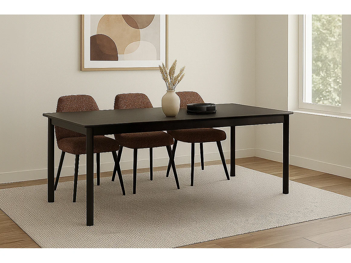 Eetkamertafel Tobago Espresso - 90x220x76cm