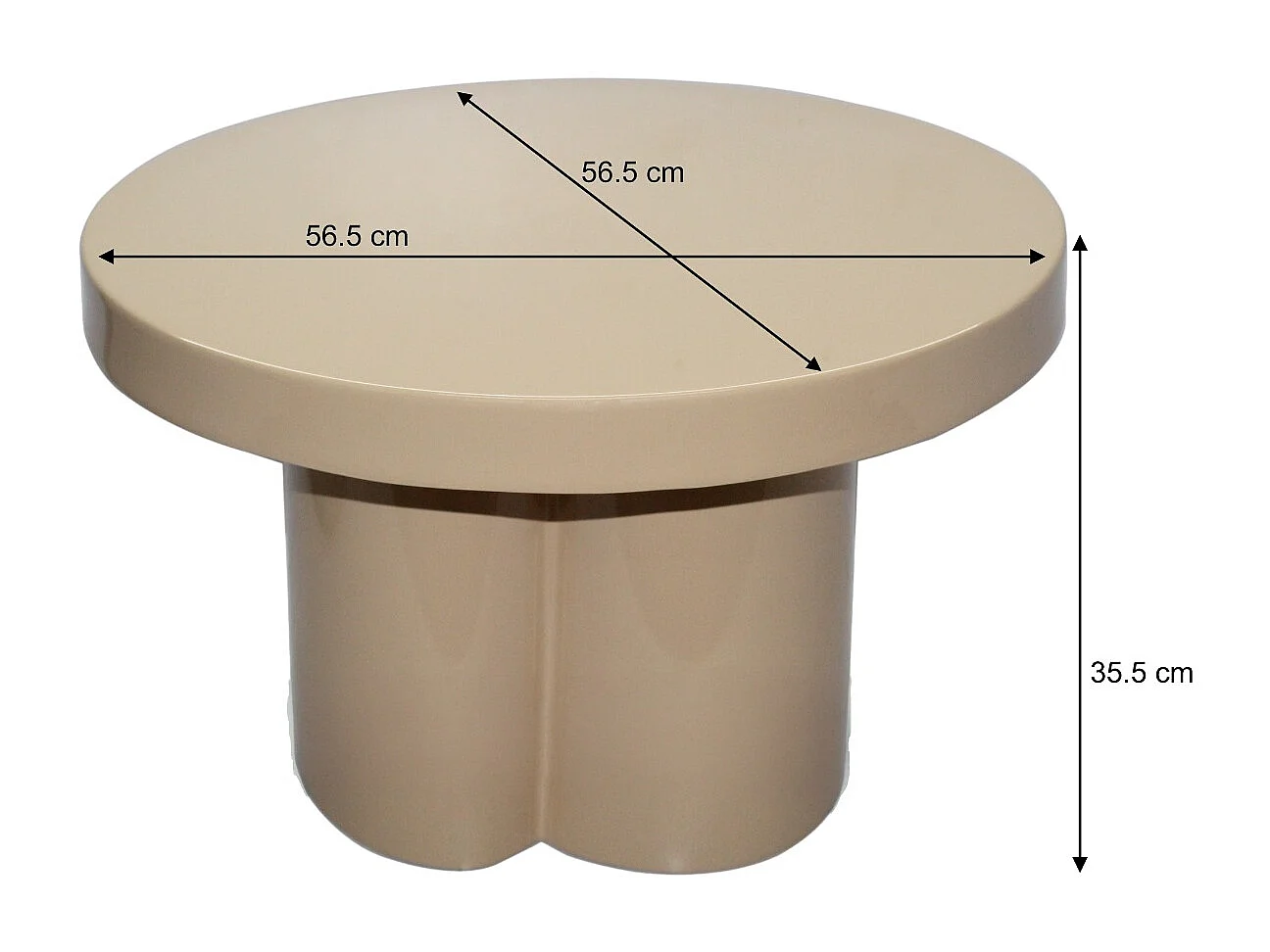 Salontafel Noa Beige - 56.5x56.5x35.5cm