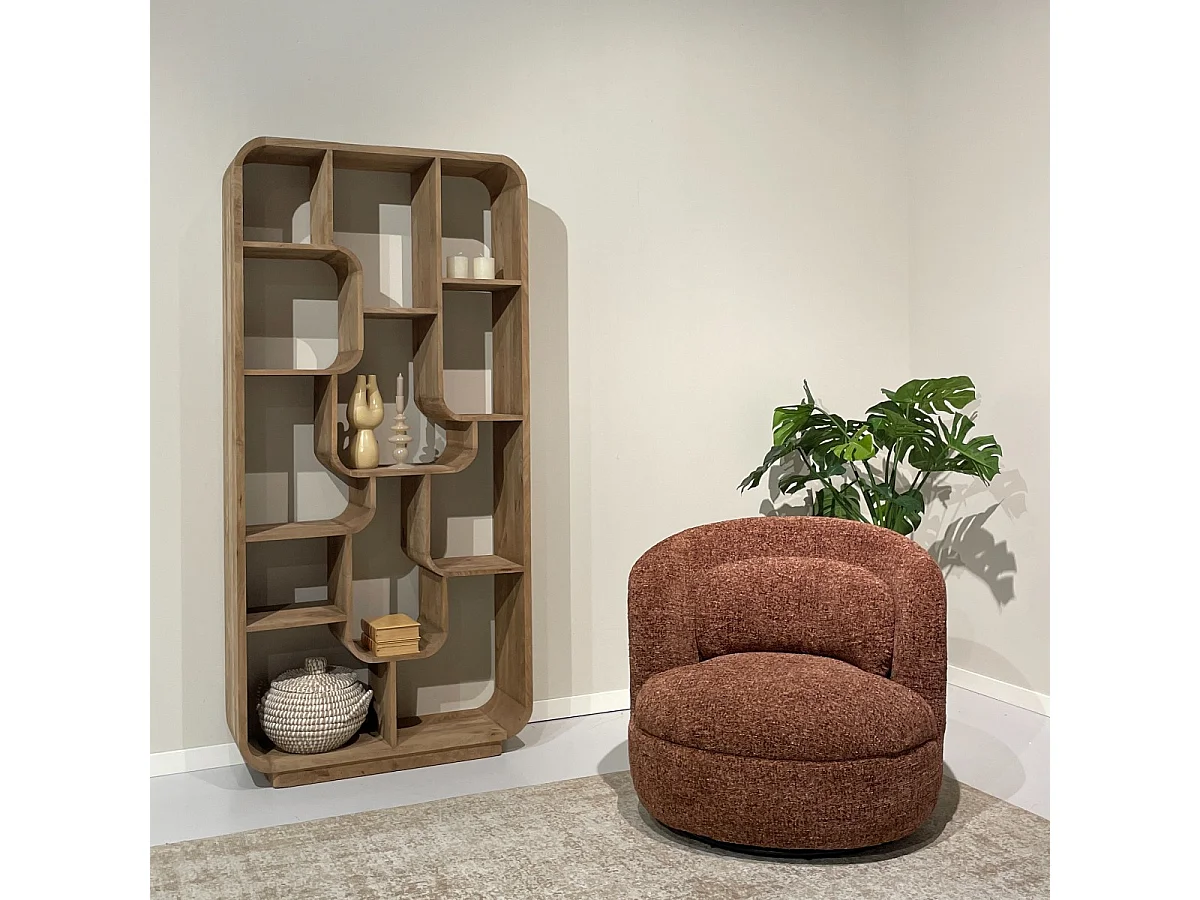 Fauteuil Britt Bordeaux - 85x84x76cm