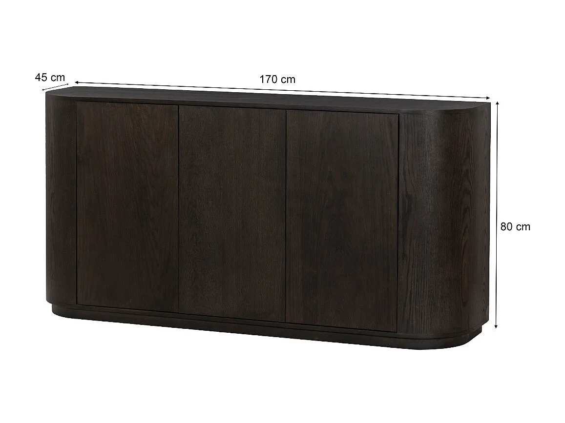 Dressoir Novero Espresso - 45x170x80cm