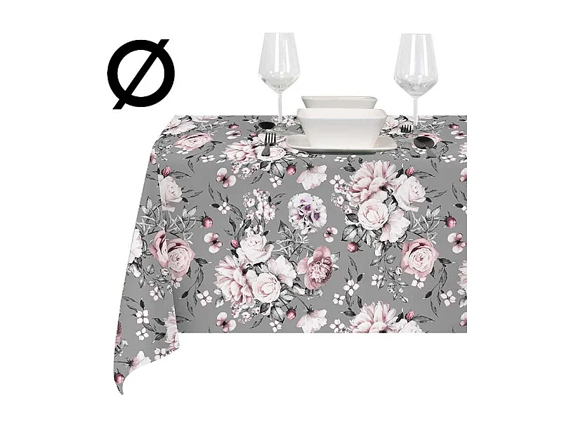 Mantel Roja 170cm Ø Diseño 2