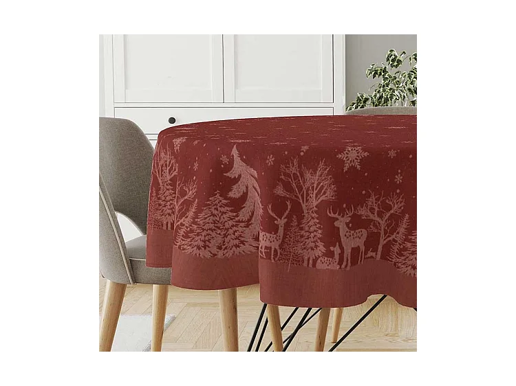 Tischdecke Rody - 180Øcm - Rot
