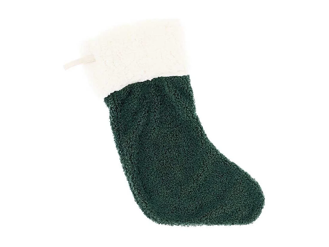 Chaussette de Noël Hanna vert foncé - 45 x 25 cm