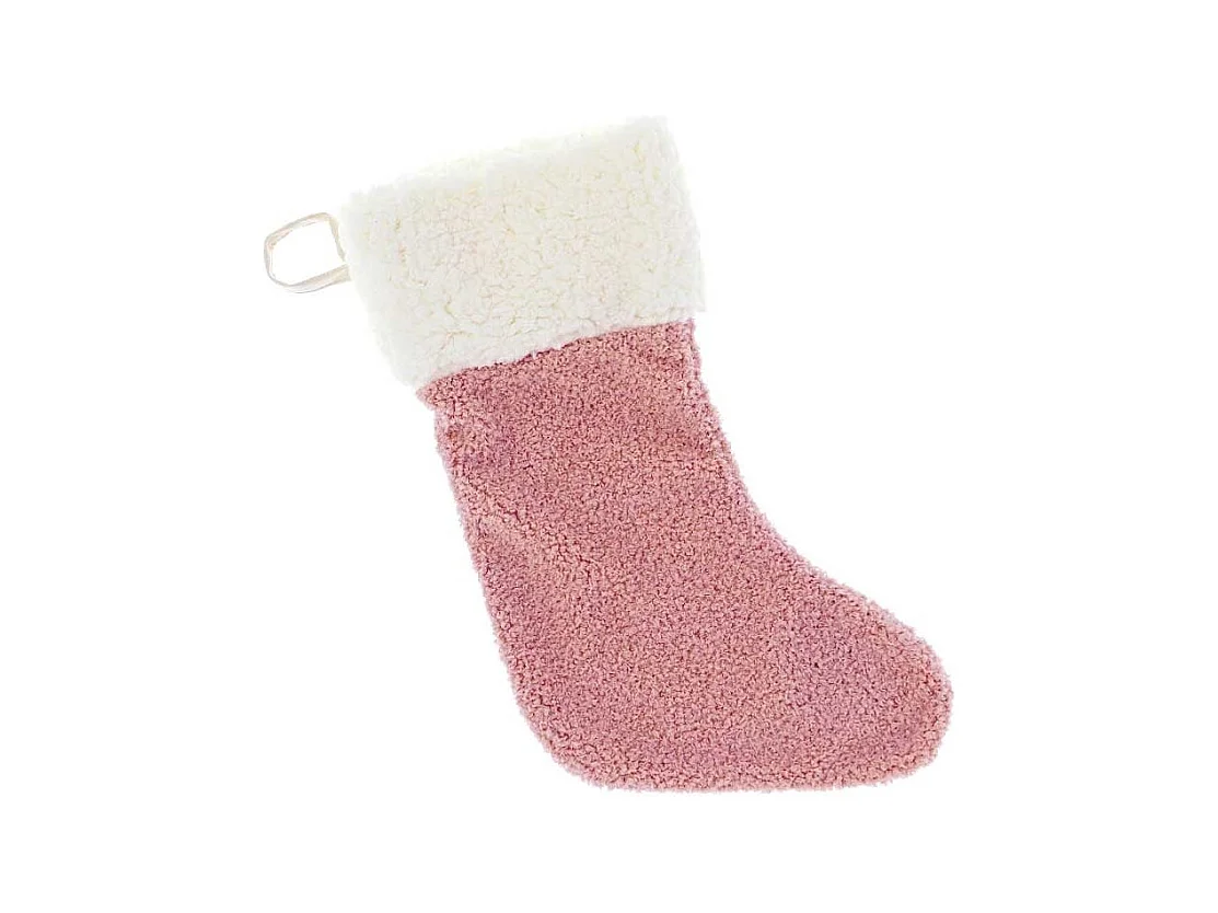 Chaussette de Noël Hanna Vieux Rose - 45x25cm