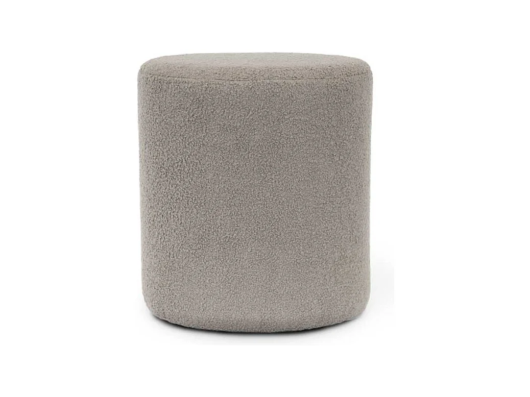 Pouf Teddy - 35x38cm - Château Gris