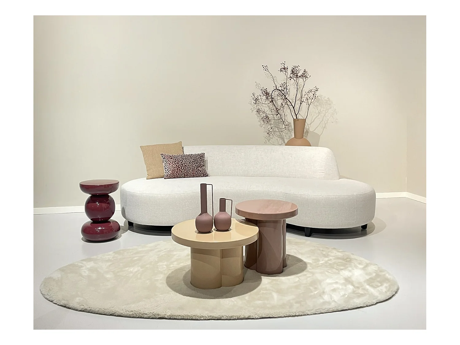 Salontafel Noa Vintage Pink - 43x43x45cm