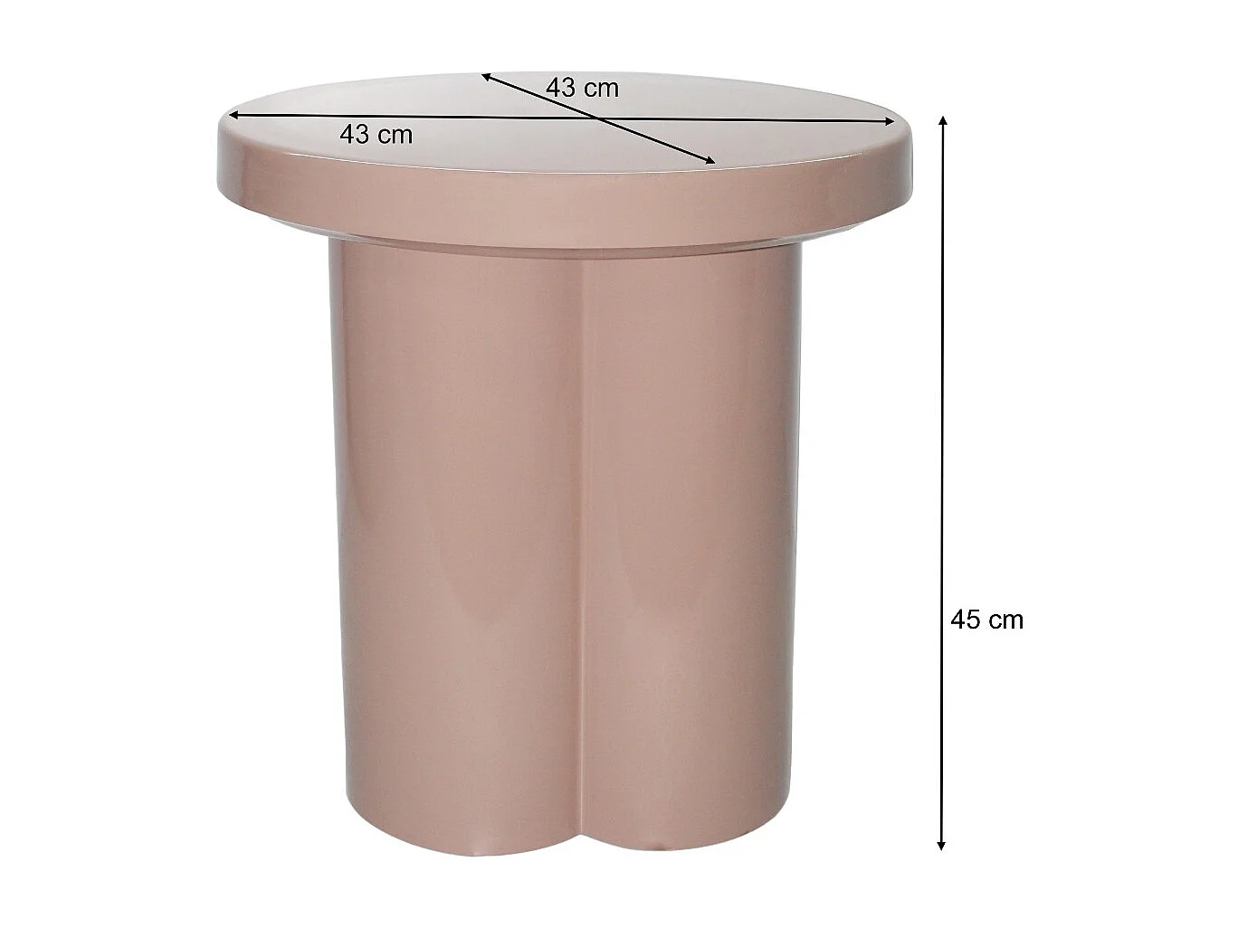 Salontafel Noa Vintage Pink - 43x43x45cm