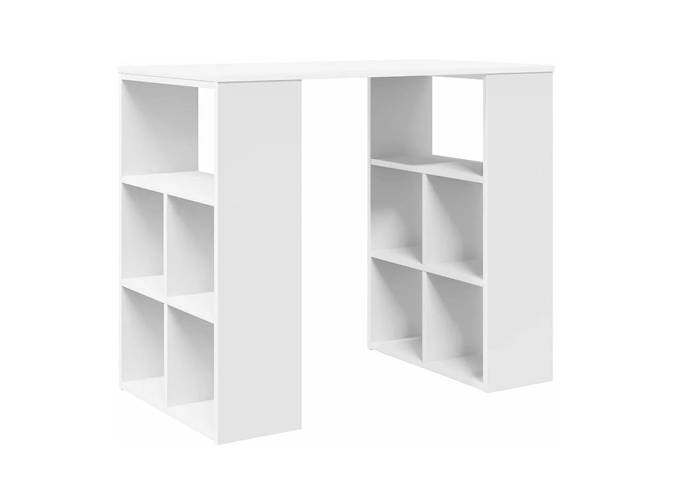 Bureau avec étagère Blanc 90 x 50 x 75 cm Bois d'ingénierie