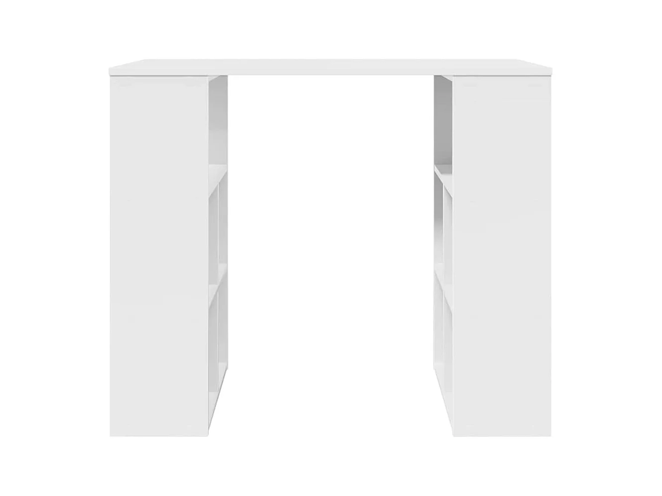 Bureau avec étagère Blanc 90 x 50 x 75 cm Bois d'ingénierie