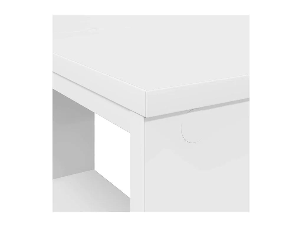 Bureau avec étagère Blanc 90 x 50 x 75 cm Bois d'ingénierie