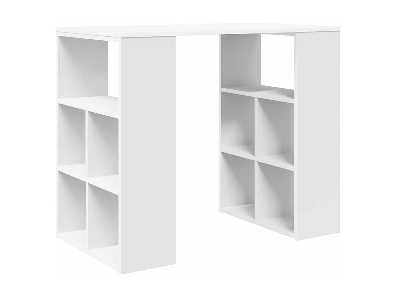 Bureau avec étagère Blanc 90 x 50 x 75 cm Bois d'ingénierie