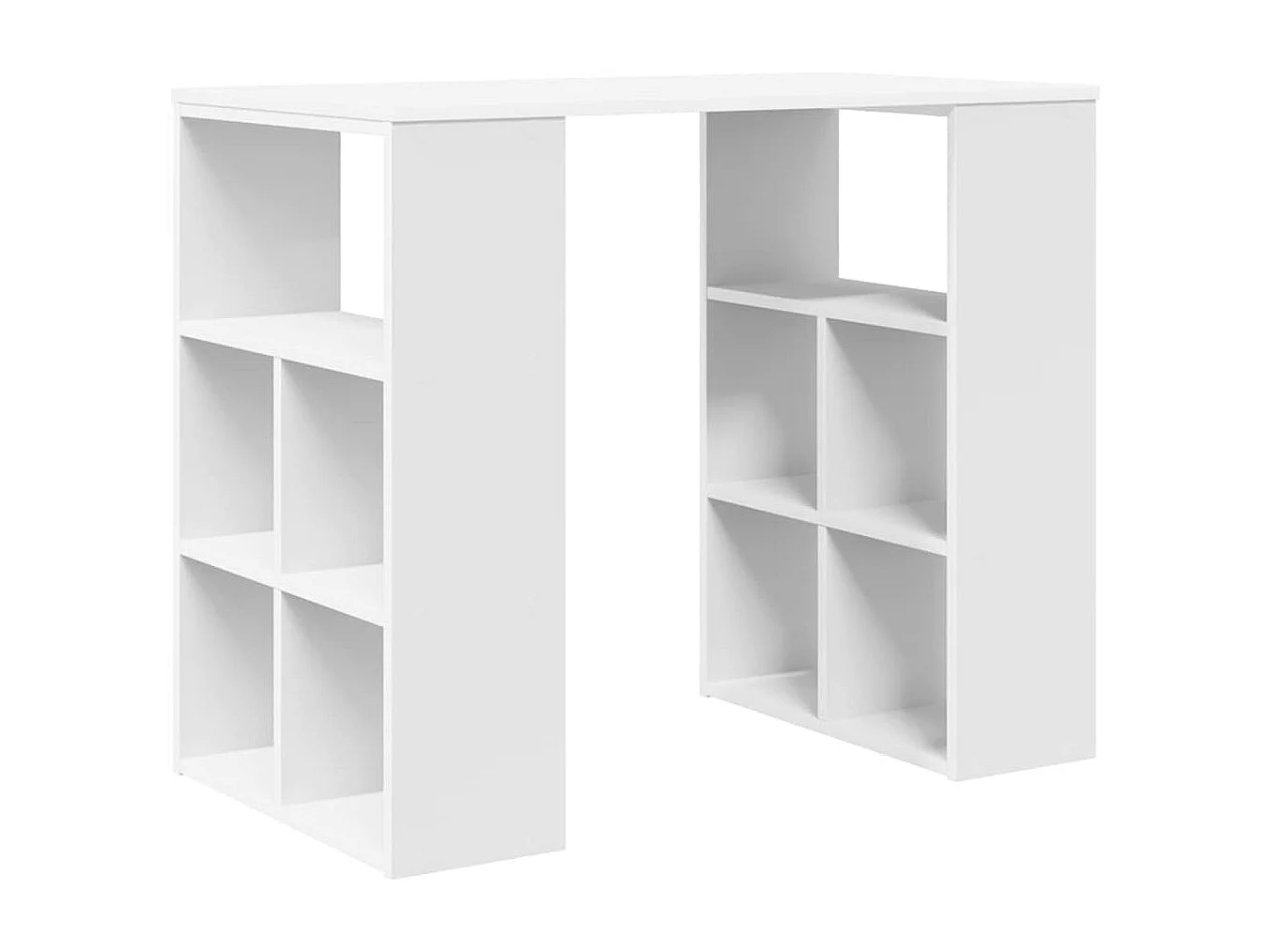 Bureau avec étagère Blanc 90 x 50 x 75 cm Bois d'ingénierie