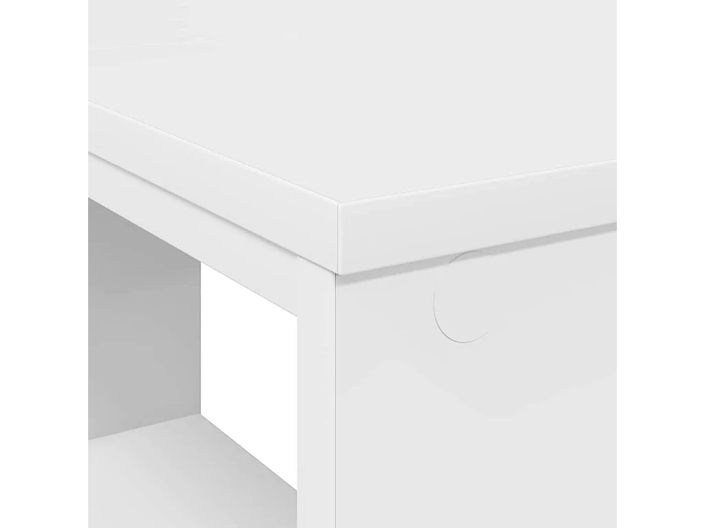 Bureau avec étagère Blanc 90 x 50 x 75 cm Bois d'ingénierie