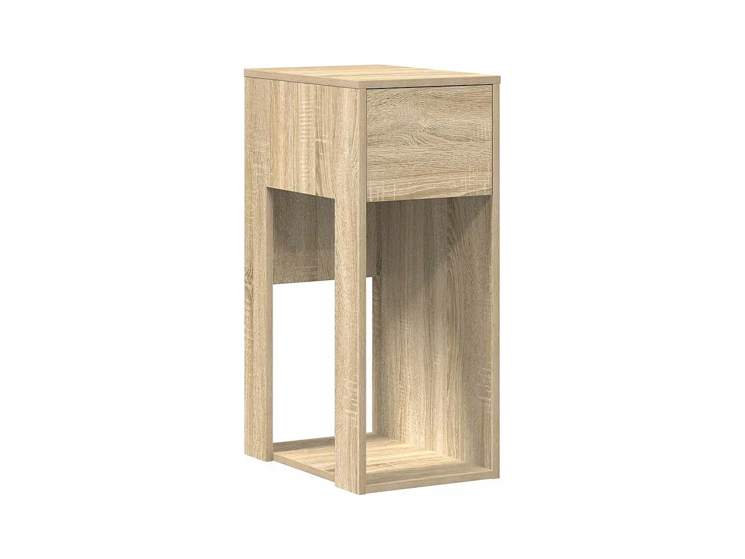 Support de tour d'ordinateur et tiroir chêne sonoma 30x44x74 cm