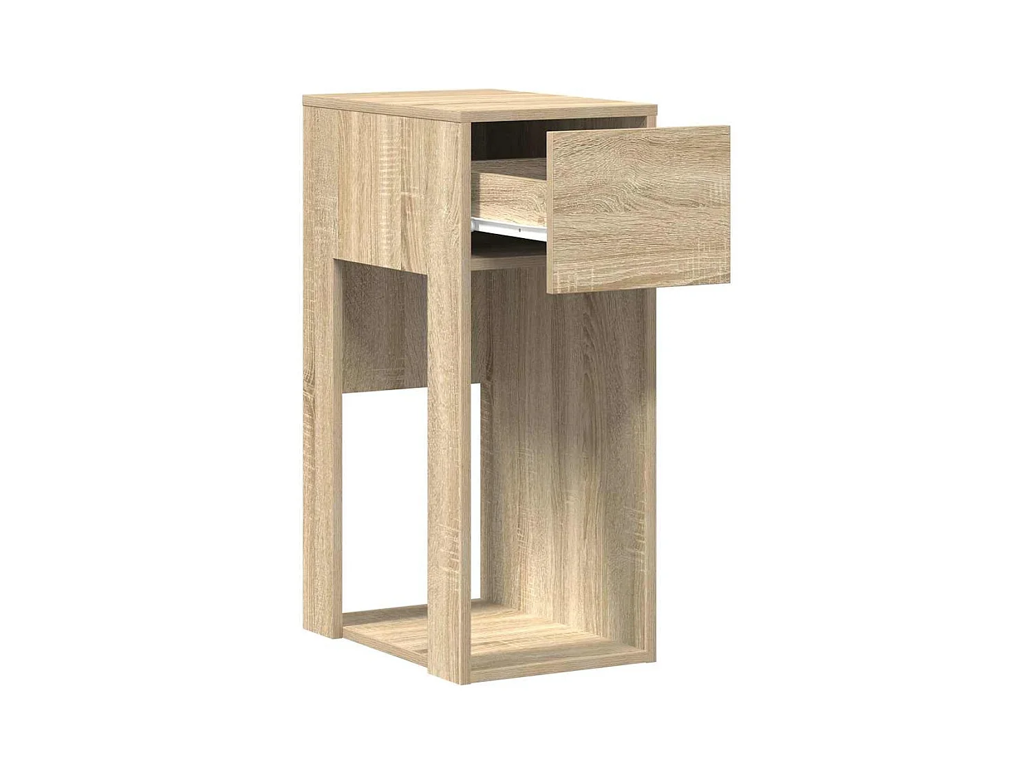 Support de tour d'ordinateur et tiroir chêne sonoma 30x44x74 cm