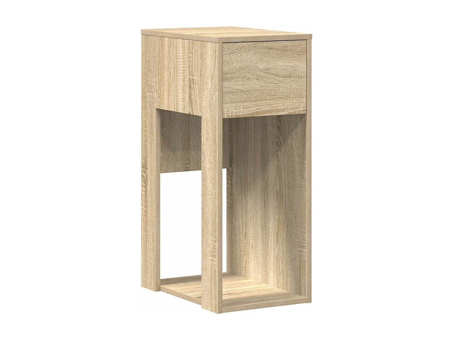 Support de tour d'ordinateur et tiroir chêne sonoma 30x44x74 cm