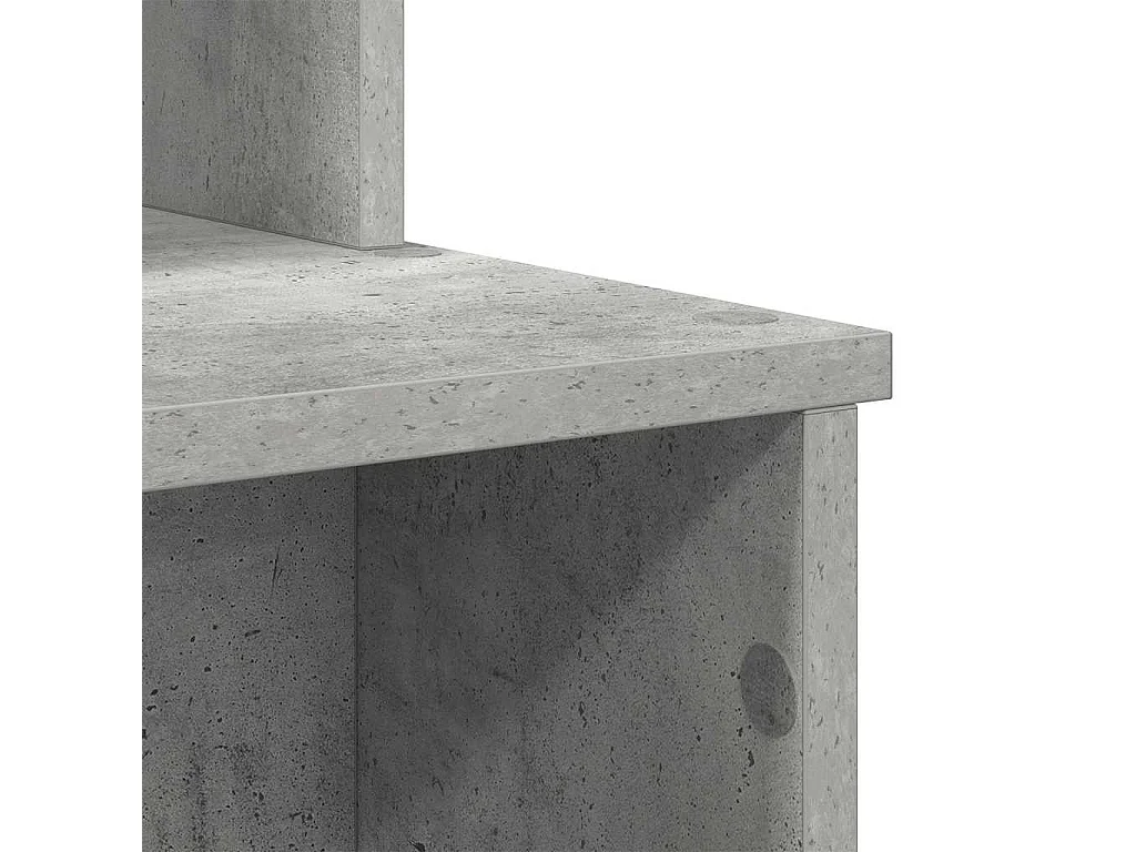 Bureau avec Rangement Gris béton 120.5 x 44 x 88.5 cm