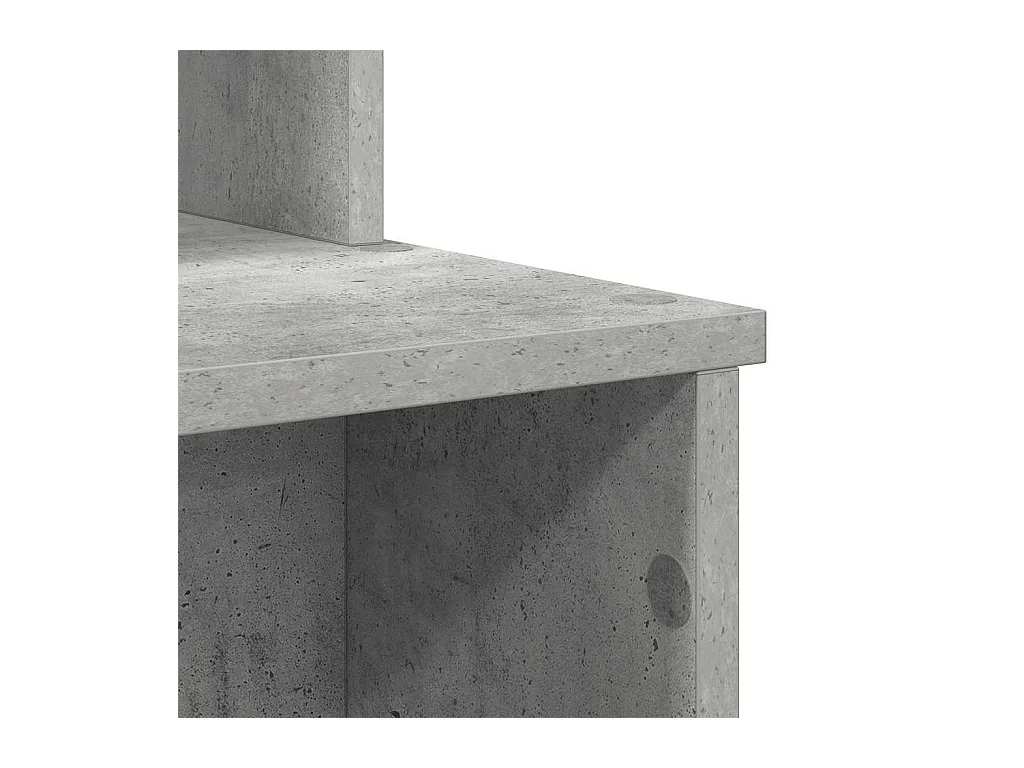 Bureau avec Rangement Gris béton 120.5 x 44 x 88.5 cm