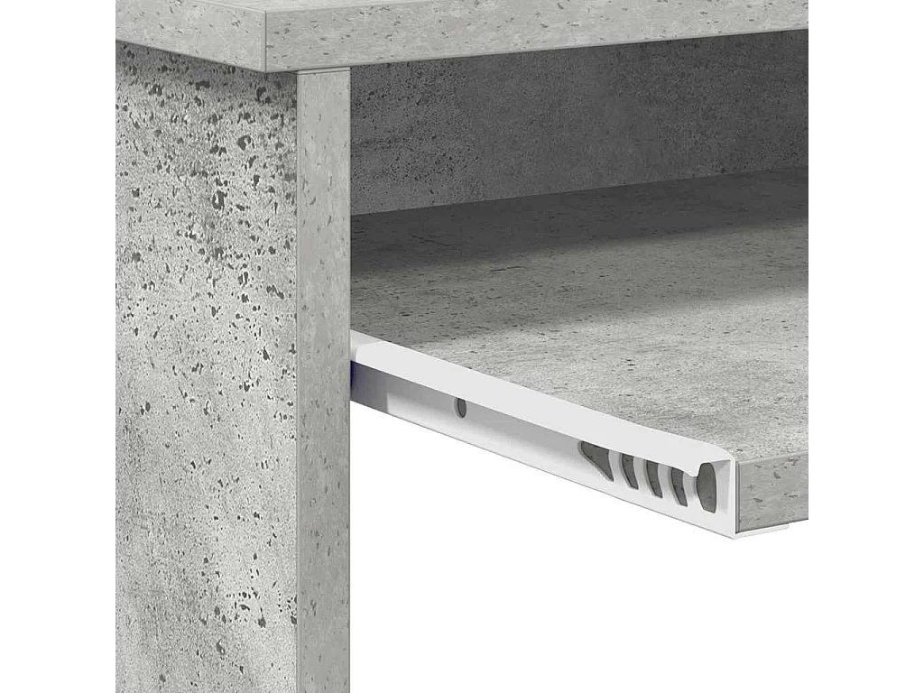 Bureau avec Rangement Gris béton 120.5 x 44 x 88.5 cm